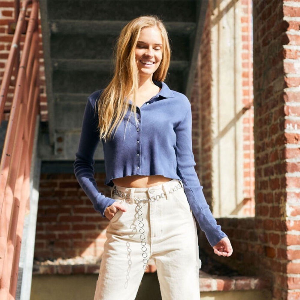 Brandy Melville Button Up Polo Sweater